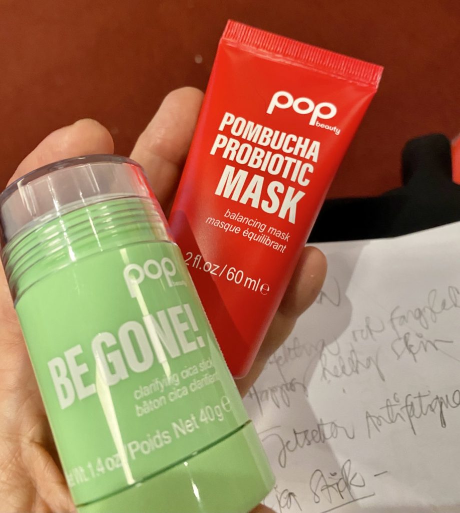 ansiktsmask och lugnande stick från pop beauty